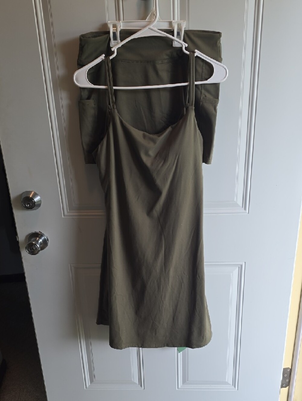 HALARA Olive Green Athletic Skort with Built-In Shorts